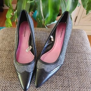 Isaac Mizrahi Size 10 Gray and Black Tweede Pumps